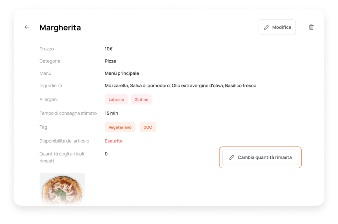 Gestione Disponibilità Prodotti